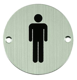 Nerezový piktogram okrúhly - páni