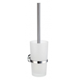 Toilet brush with glass container SMEDBO HOME - Polished chrome