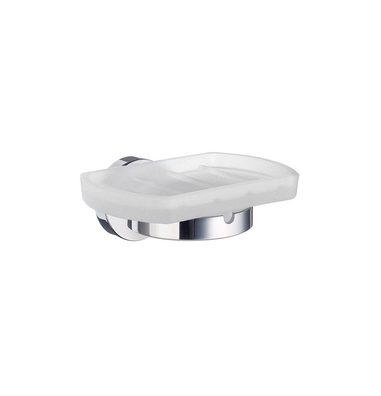 Holder with glass soap dish SMEDBO HOME - Polished chrome