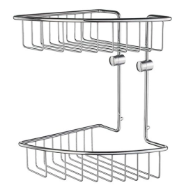 Corner soap basket double SMEDBO HOME - Polished chrome