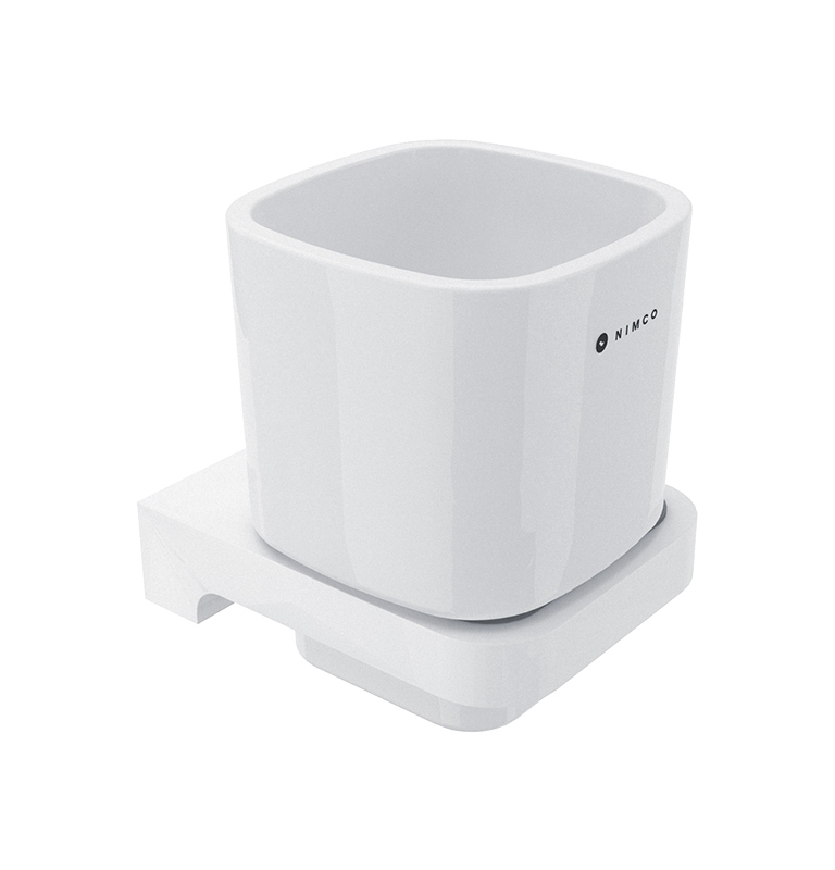 Cup for toothbrushs NIMCO MAYA WHITE MAB 29058K-05 Cup for toothbrushs NIMCO MAYA WHITE MAB 29058K-05