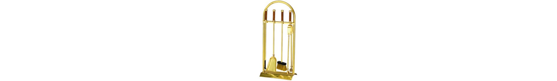 Brass fireplace tools